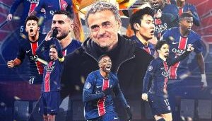 4️⃣不可挡巴黎提前6轮锁定法甲4连冠，联赛13冠法甲历史第1